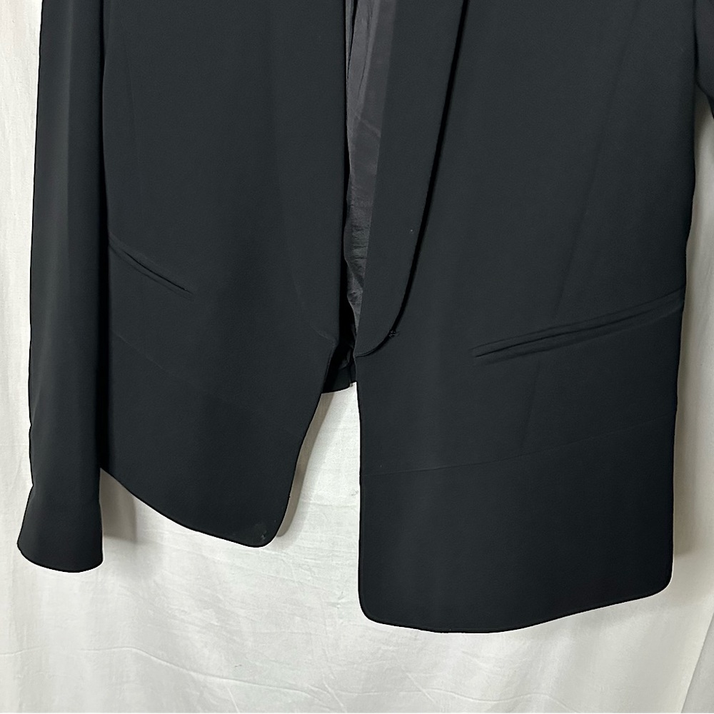 Express Deep Lapel Open Front Black Blazer | Size 8 - Picture 6 of 15